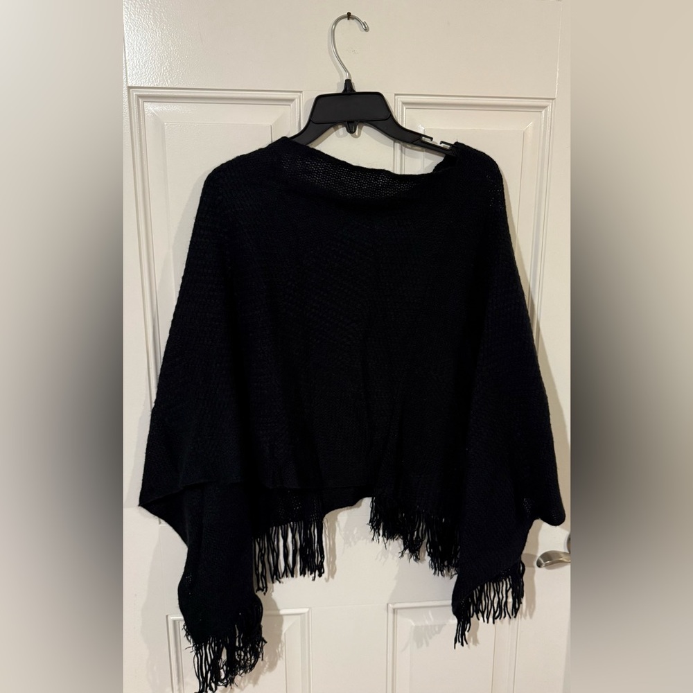 Black Sweater Poncho
